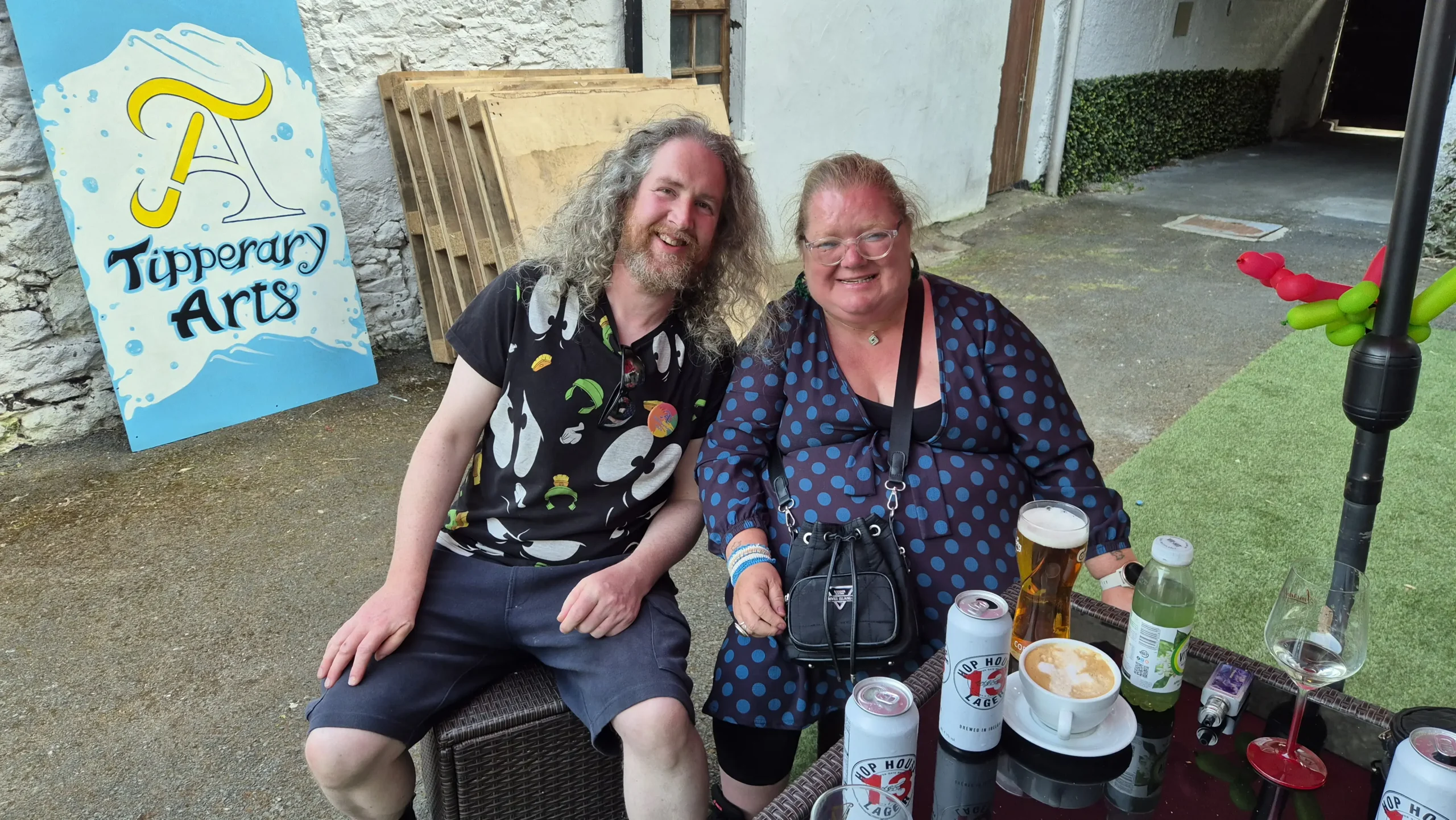 Two people outside