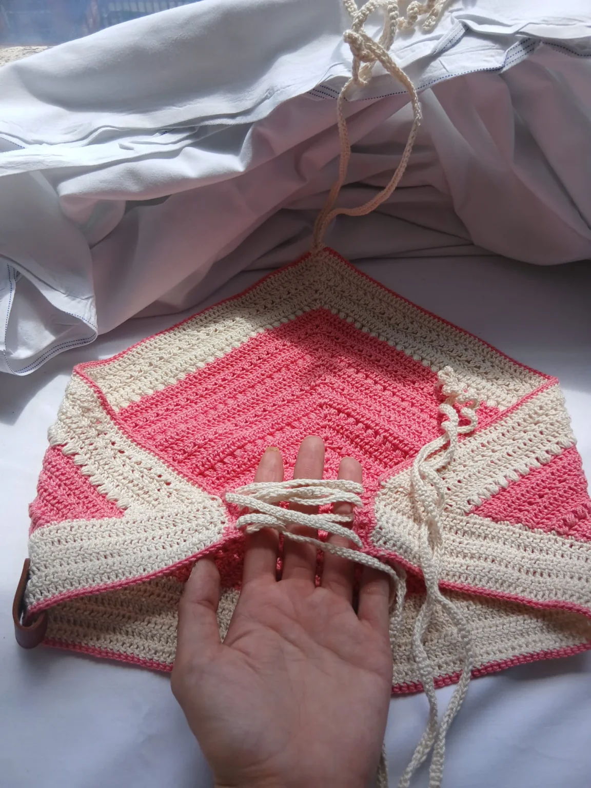 Pink Crochet bag