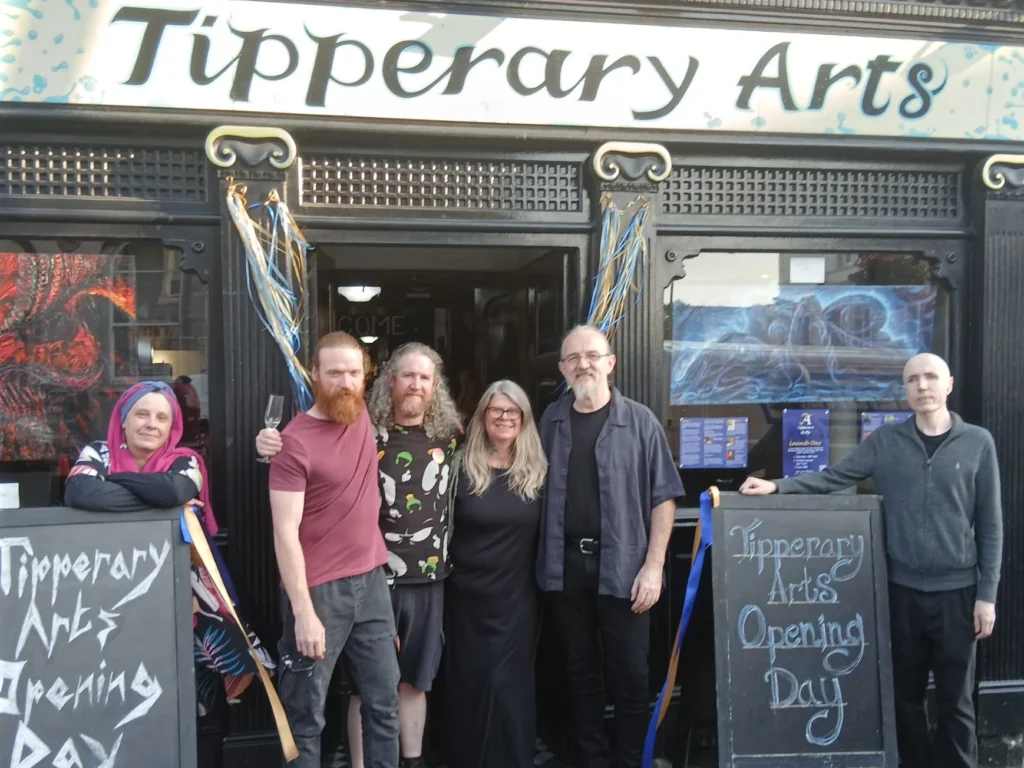 Tipperary arts members standing outside building