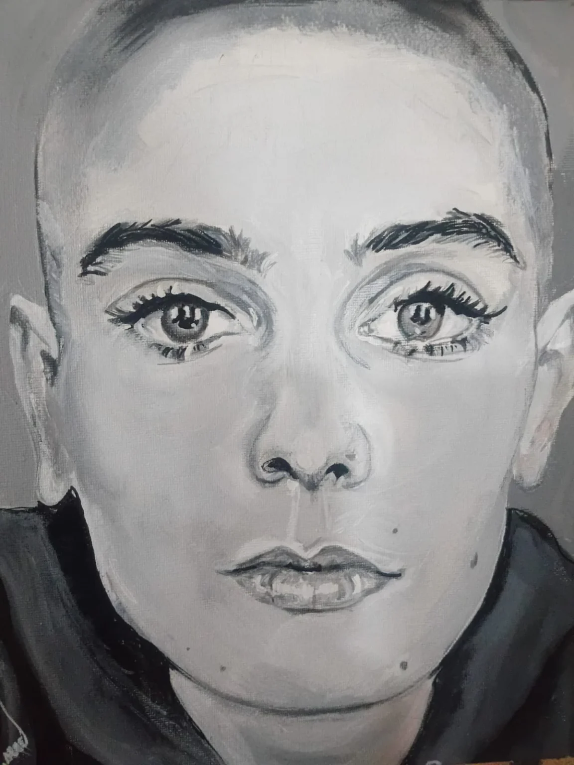 Karen McCormack Black and white drawing of a woman
