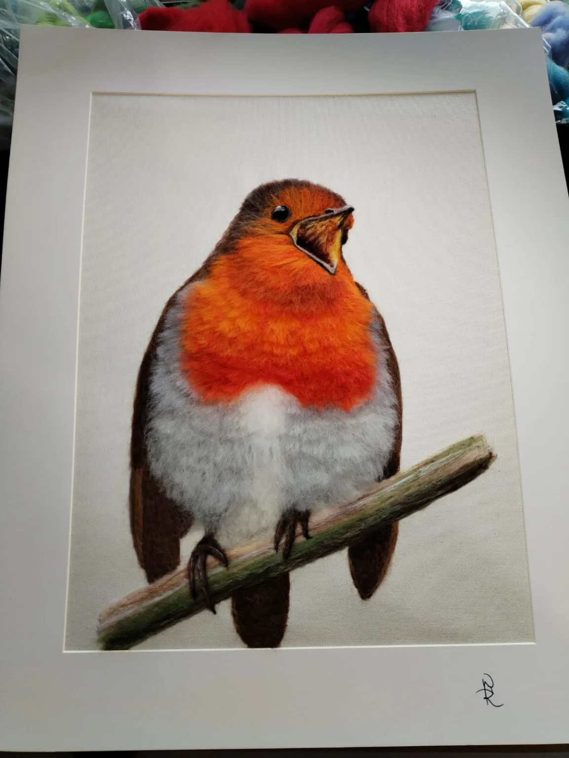 Wendy Austin-Rawlings Robin needle felting